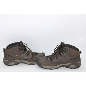KEEN Detroit XT Mid Brown Leather Lace Up Steel Toe Waterproof Boots Men’s 10.5D